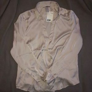 H&M satin button up